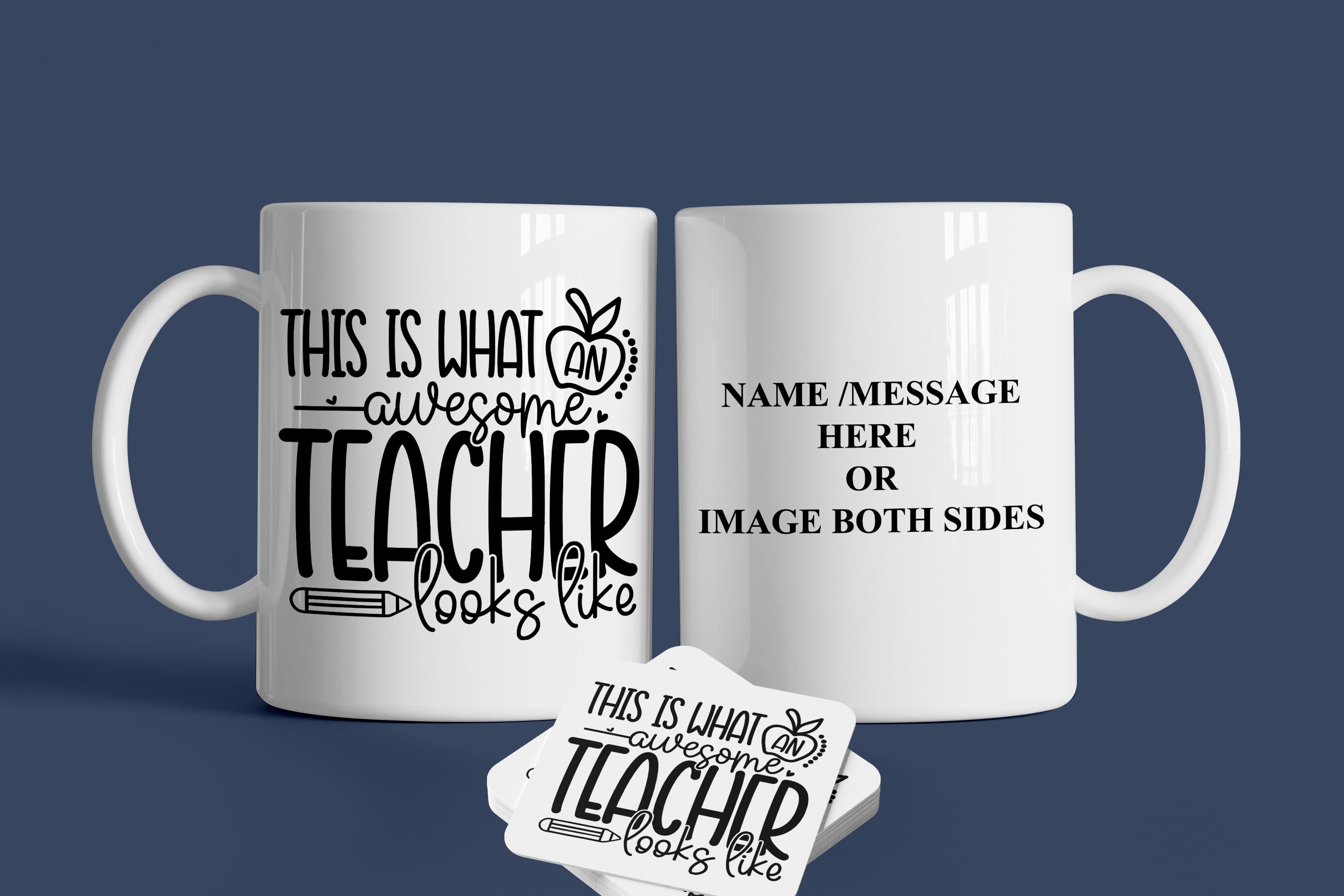 This Is What An Awesome Teacher Looks Like Mug And Coaster