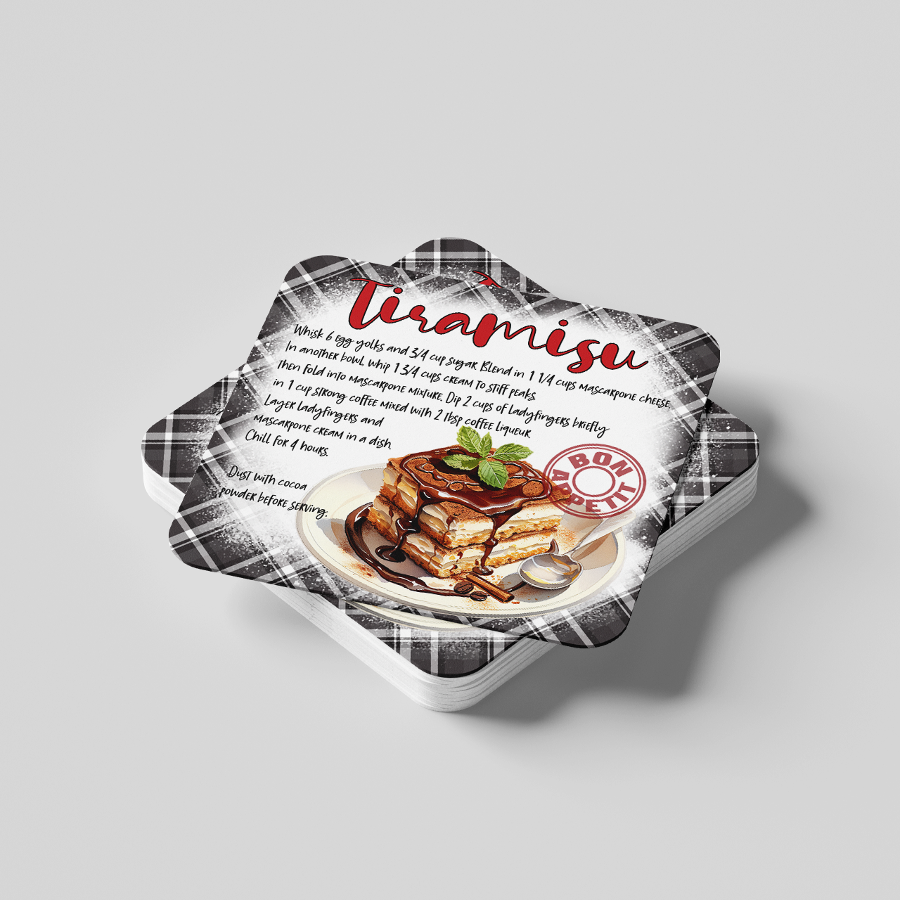 Tiramisu Recipe Coaster