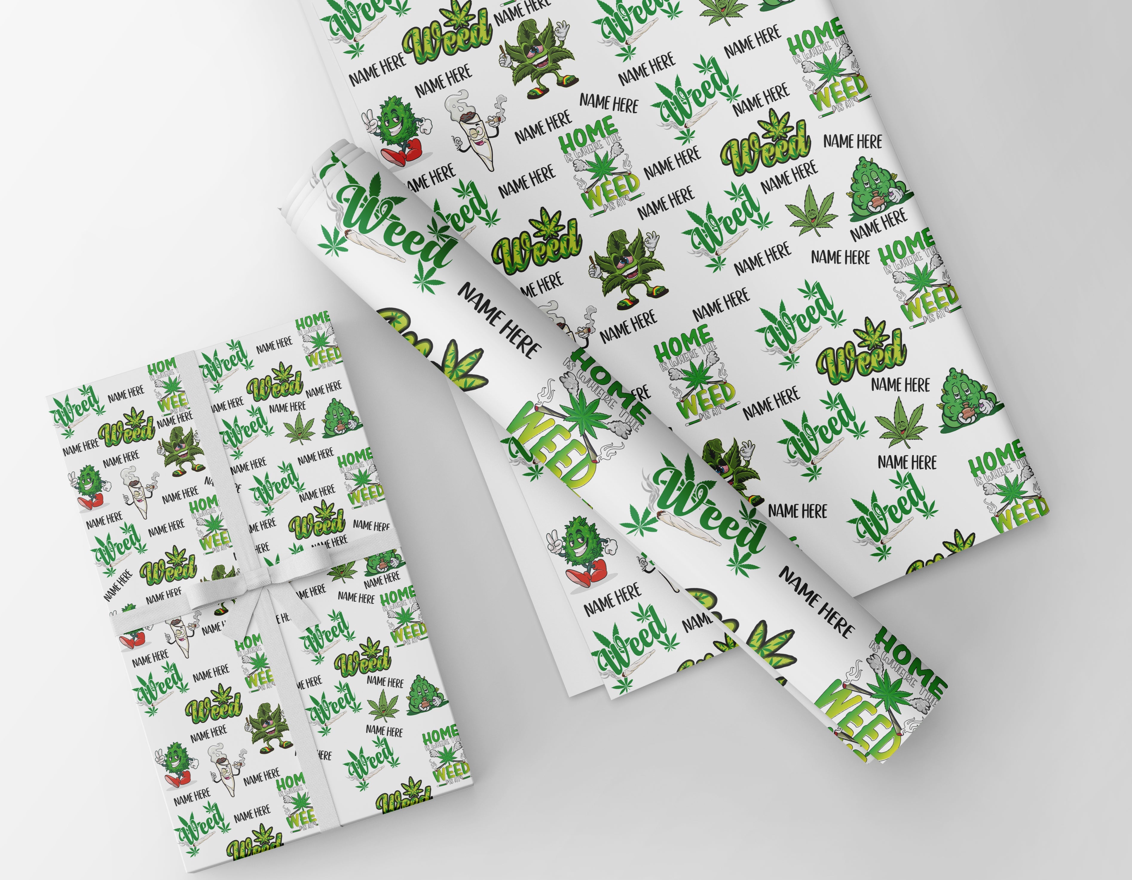 Weed Personalised Wrapping Paper