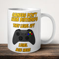 Gamers Don't Have Birthdays They Level Up Xbox Mug front view - white ceramic printed mug by Perrys Prints