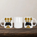 Gamers Don't Have Birthdays They Level Up Xbox Mug back view - white ceramic printed mug by Perrys Prints