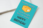 You'd Be Minted If You Bought Less On Vinted Birthday Card front view - funny greeting card by Perrys Prints