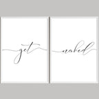 Get Naked Two Piece Picture Wall Art Print back view - printed product by Perrys Prints