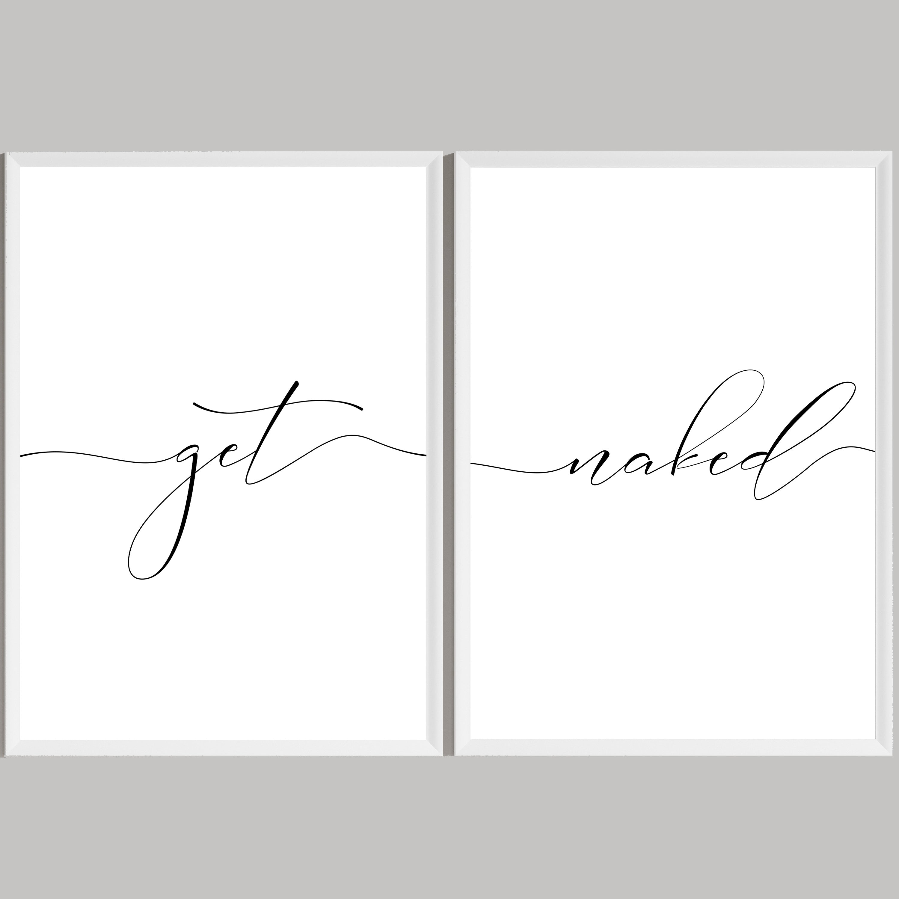 Get Naked Two Piece Picture Wall Art Print